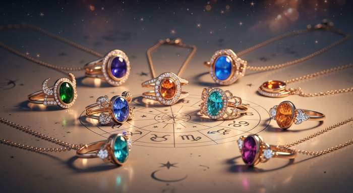 Burc tasli taki ve astroloji temali zarif aksesuarlar