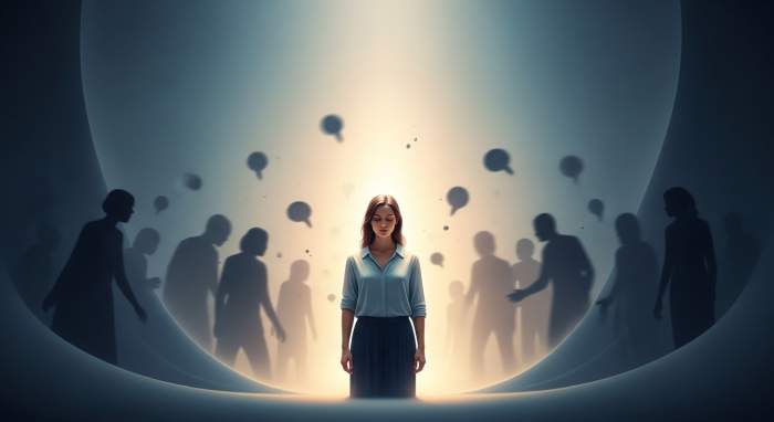 Ic ses ve dis baski arasinda durus duygusal farkindalik