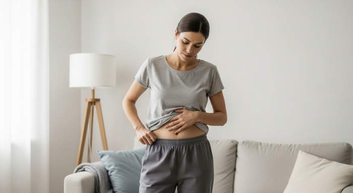 Kilo degisimi ve hormonal denge uzerine dusunme ani gorseli