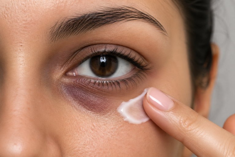 Goz cevresi morluklari ve aydinlatma bakim gorseli