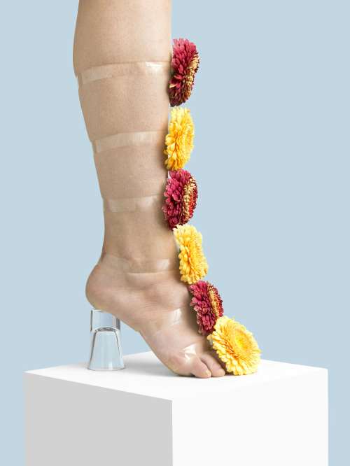 çiçekli sandalet