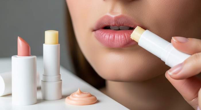 Dudak catlagina karsi dogal lip balm secimi gercekci gorsel