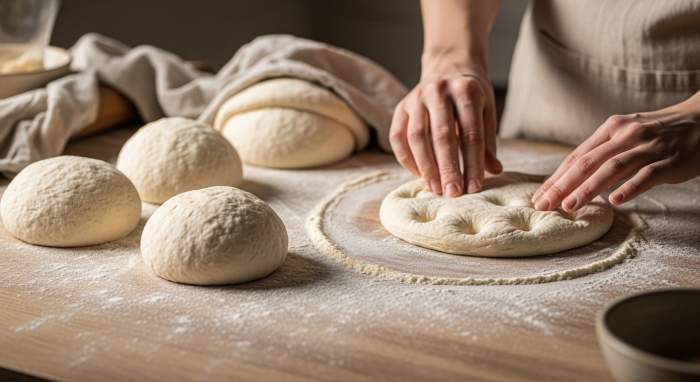 Fodla ekmegi beze ayirma ve sekillendirme asamasi gorseli