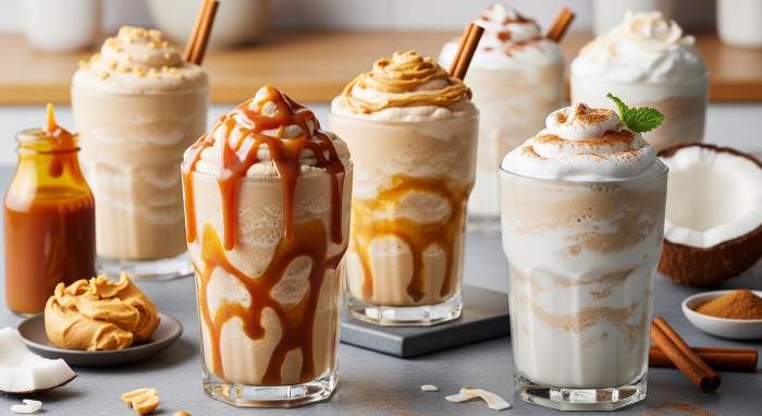Farkli aromali frappuccino cesitleri karamel fistik tarcin hindistancevizi