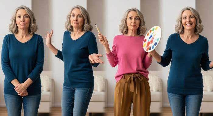 Beş sıfır yas kadin yeni seyler deneyen ve rutini kiran gorsel