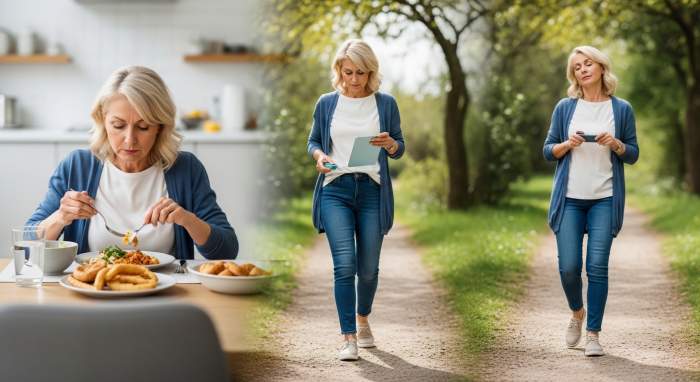 Beş sıfır yas kadin zihinsel mola ve gunluk farkindalik gorseli