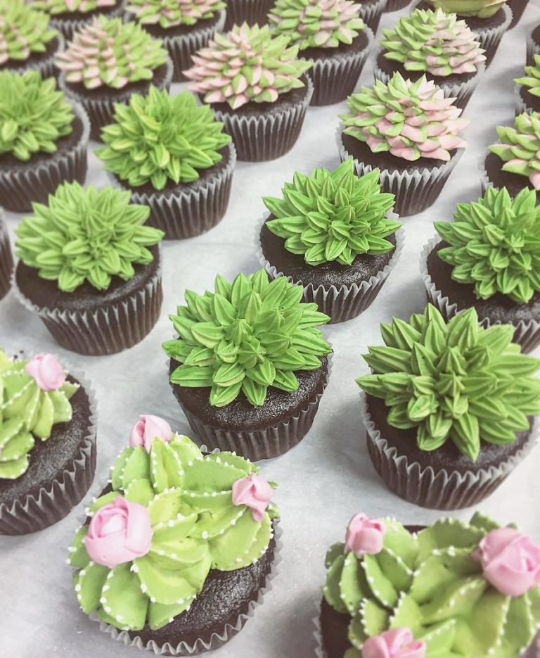 İlginç Pasta Tasarımları Kaktüs Pasta Ve Cupcake