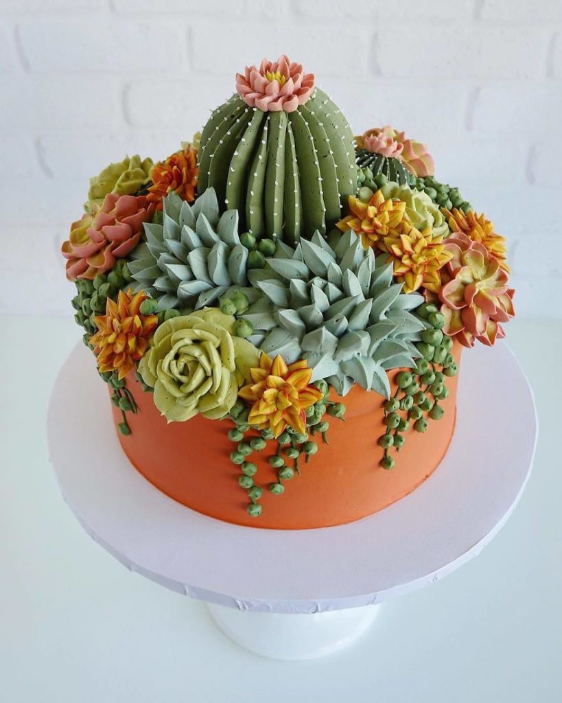 İlginç Pasta Tasarımları Kaktüs Pasta Ve Cupcake