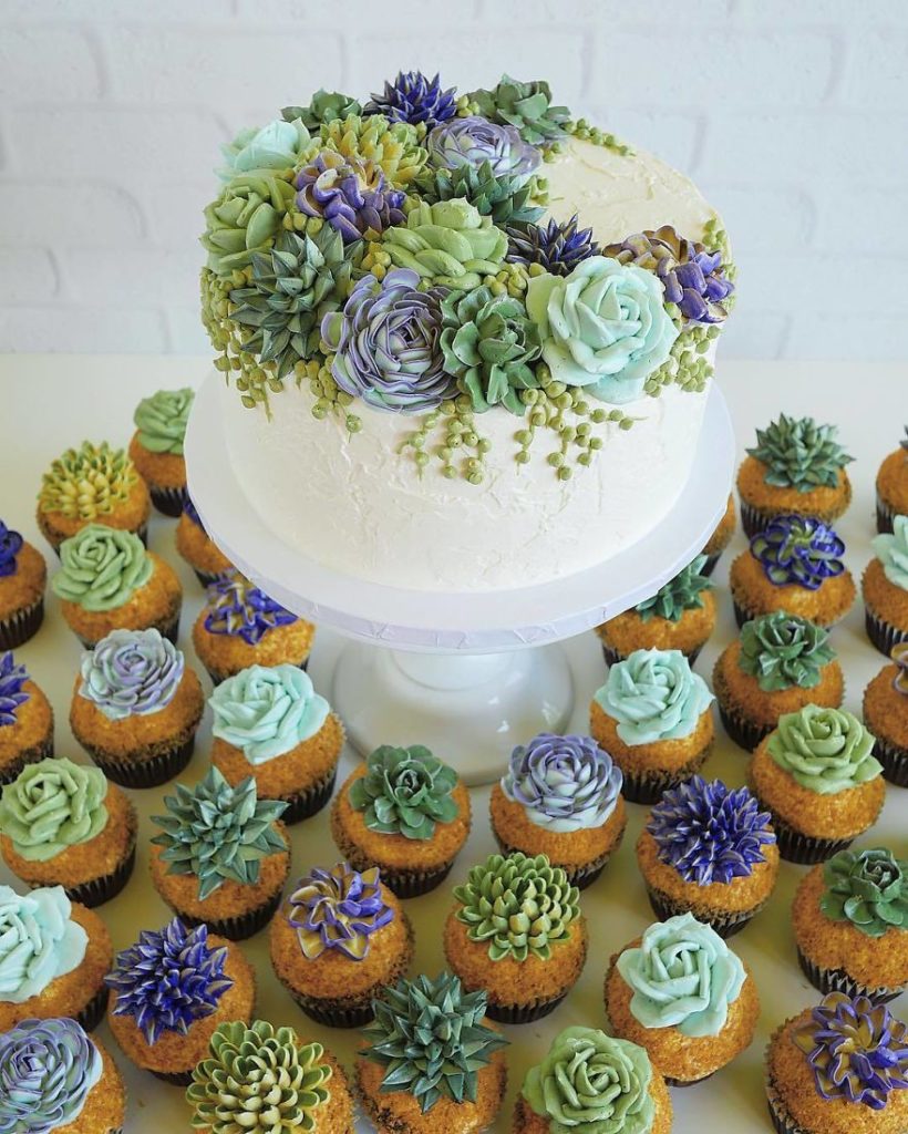İlginç Pasta Tasarımları Kaktüs Pasta Ve Cupcake
