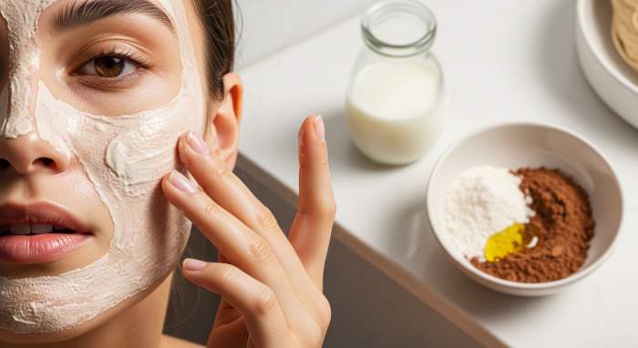 Kuru ciltler icin sutlu ve besleyici yuz maskesi gorseli