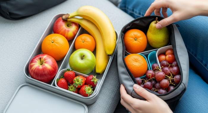 Yolculuk icin saglikli meyve atistirmaliklari gorseli
