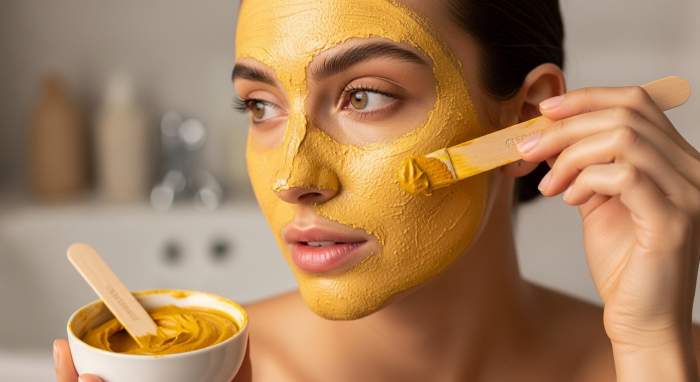 Zerdecal maskesi ile dogal cilt bakimi ve renk etkisi gorseli