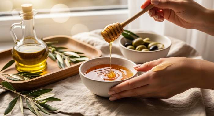 Bal ve Zeytinyağı Maskesi: Doğal Nem Deposu