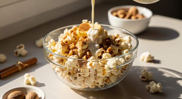 Balli ve tarcinli patlamis misir kahvalti alternatifi gorseli